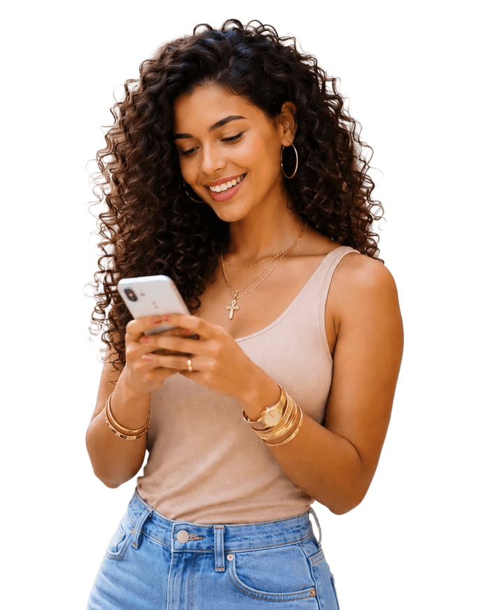 Customer using WhatsApp